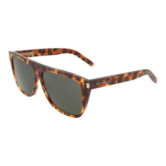 Saint Laurent Unisex Square/Rectangle Havana Havana Grey Fashion Designer - Picture 1 of 4